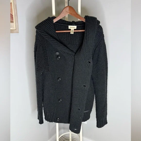 Diesel double breasted black Knit Sweater - Picture 3 of 8